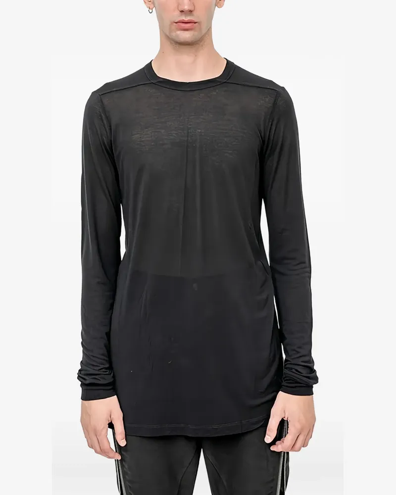 Rick Owens Klassisches Langarmshirt - Schwarz Schwarz
