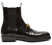 Chelsea-Boots mit Kettendetail 35mm - Schwarz