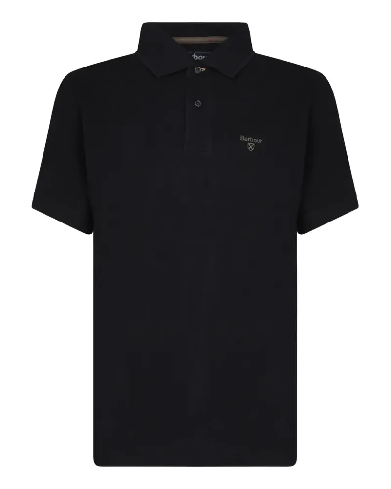 Barbour Poloshirt mit Logo-Stickerei - Schwarz Schwarz