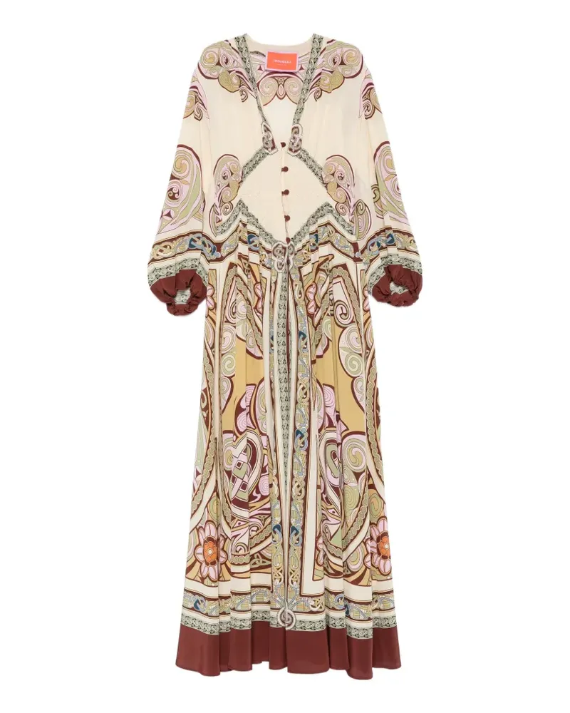 La DoubleJ Maxikleid mit V-Ausschnitt - Nude Nude