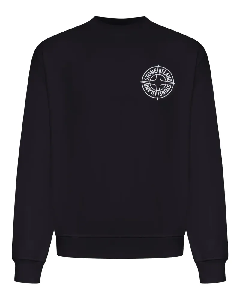 Stone Island Sweatshirt mit Kompass-Print - Schwarz Schwarz