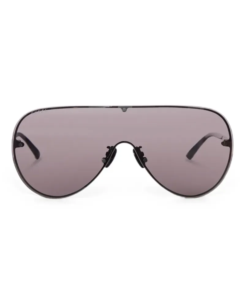 Gucci Sonnenbrille mit geometrischem Gestell - Schwarz Schwarz