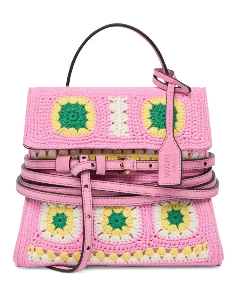 Moschino floral-appliqued tote bag - Rosa Rosa