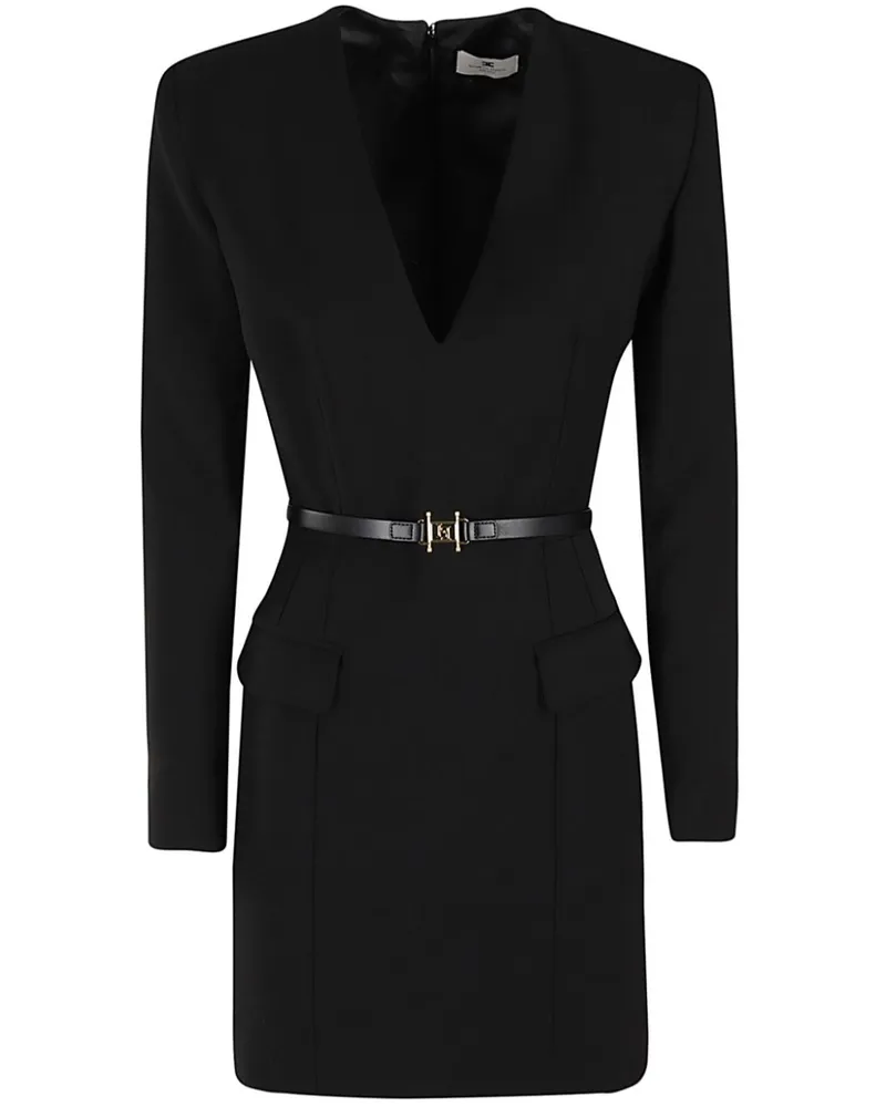 Elisabetta Franchi Minikleid mit Gürtel - Schwarz Schwarz