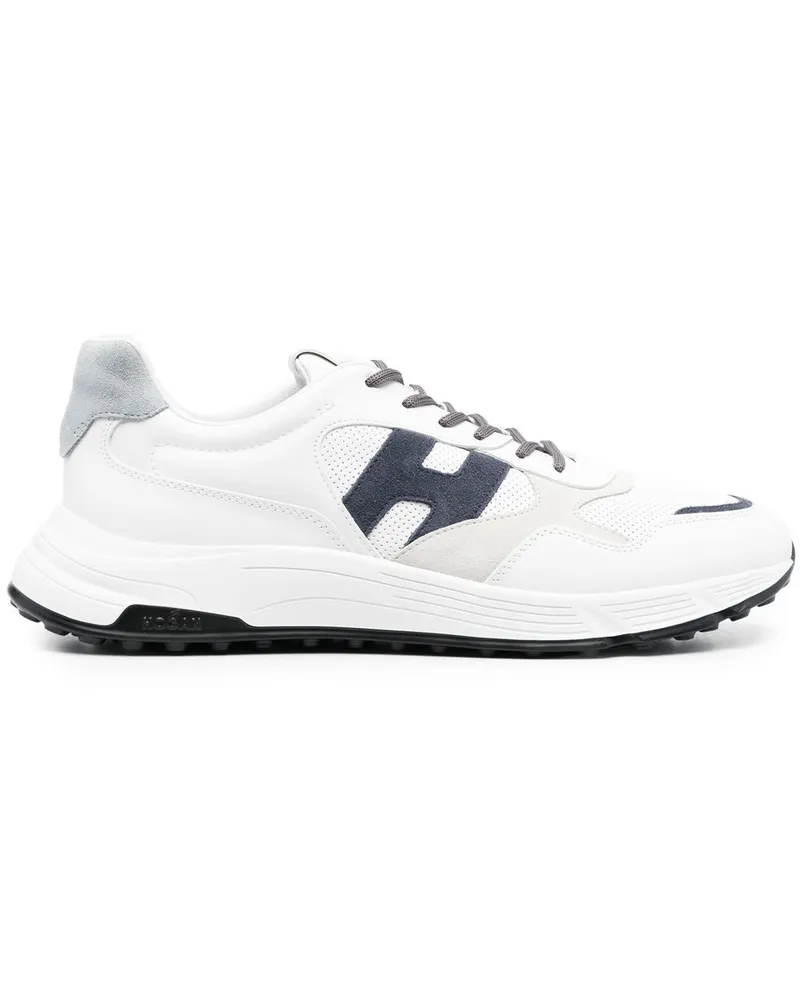 Hogan Sneakers mit Kontrasteinsätzen - Weiß Weiß