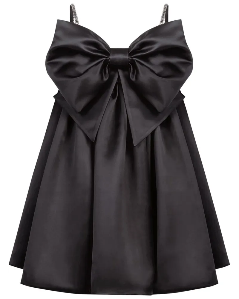 Nina Ricci Kristallverziertes Minikleid Schwarz