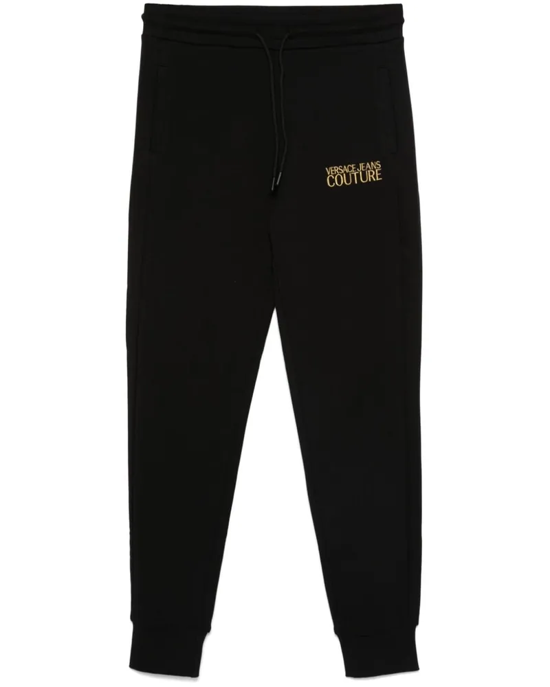 Versace Jeans Jogginghose mit Logo-Stickerei - Schwarz Schwarz