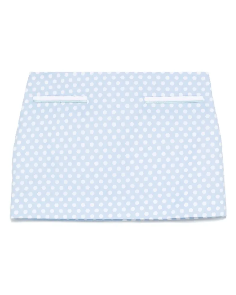 Rowen Rose Gepunkteter Minirock - Blau Blau