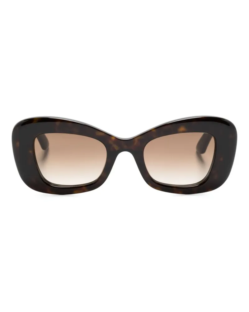 Alexander McQueen Sonnenbrille mit Cat-Eye-Gestell - Braun Braun