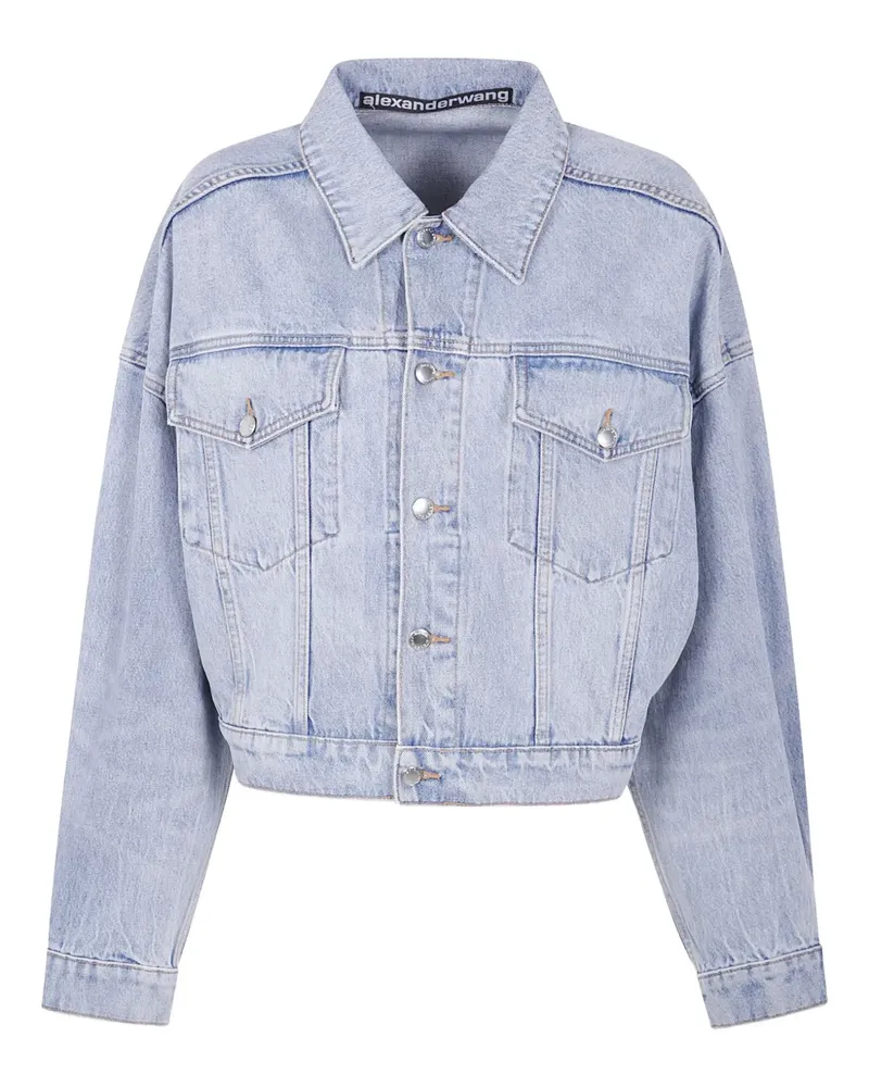 Alexander Wang Ausgeblichene Jeansjacke - Blau Blau