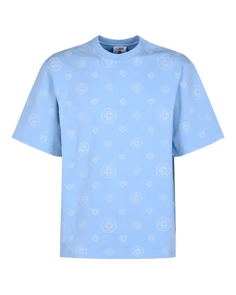 Casablanca Paris monogram short-sleeve T-shirt - Blau Blau