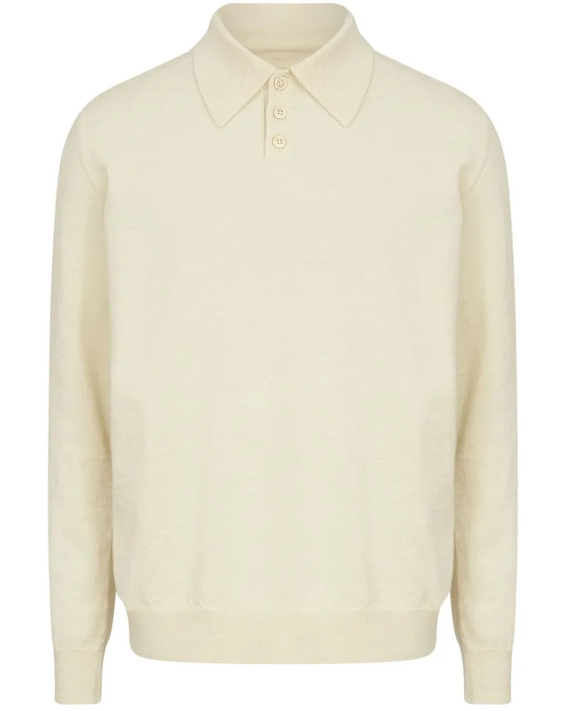 Maison Margiela Poloshirt mit Ellenbogen-Patches - Nude Nude