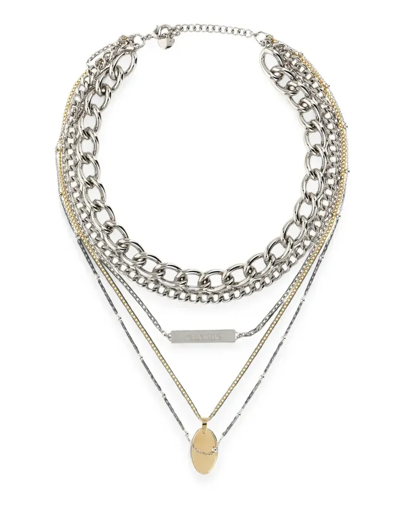 Paco Rabanne Halskette im Layering-Look - Silber Silber