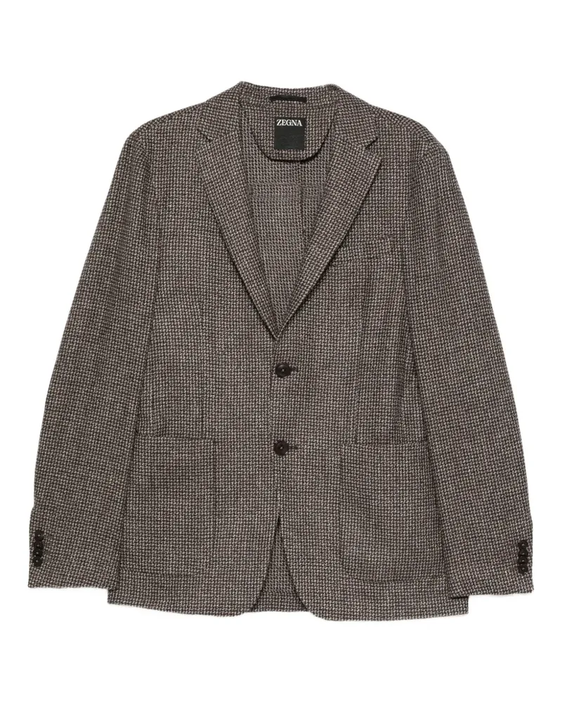 Ermenegildo Zegna single-breasted blazer - Braun Braun