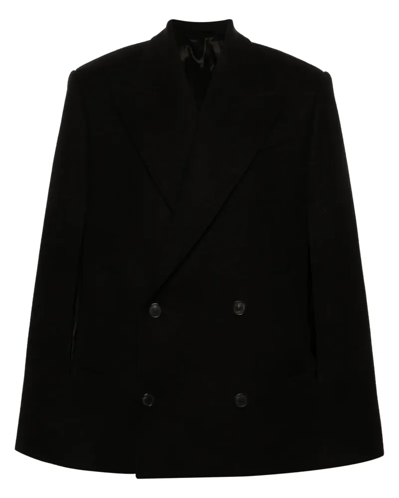 WARDROBE.NYC Doppelreihiges Cape - Schwarz Schwarz