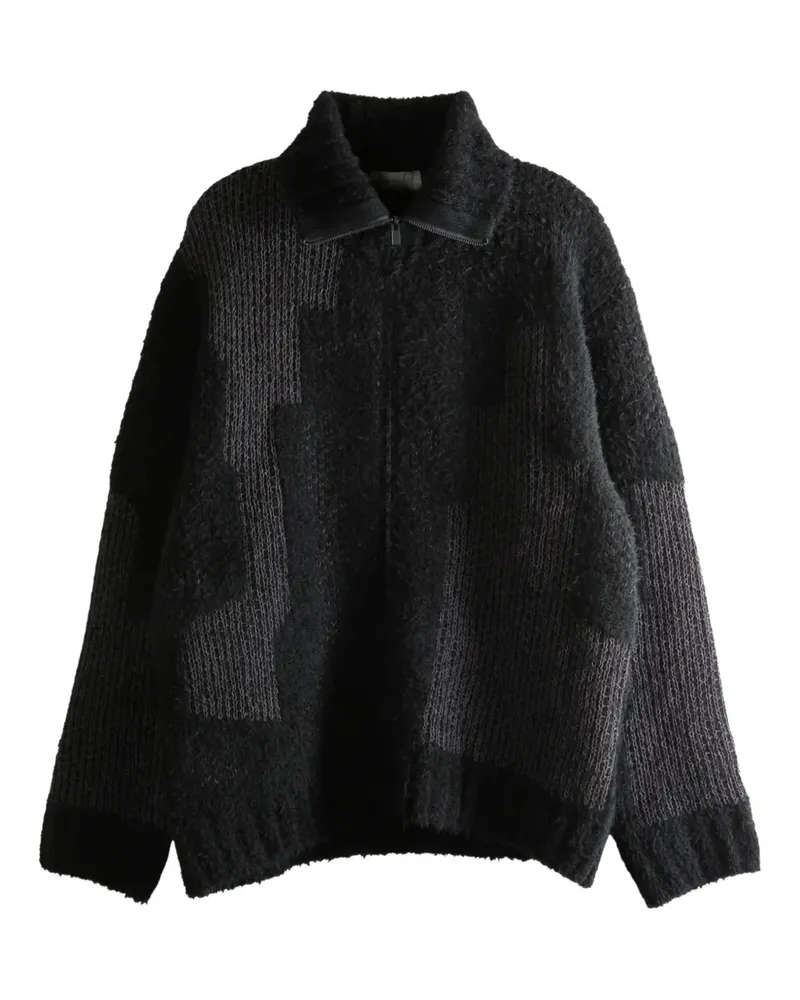 Yohji Yamamoto Mantel mit Kontrasteinsatz - Grau Grau