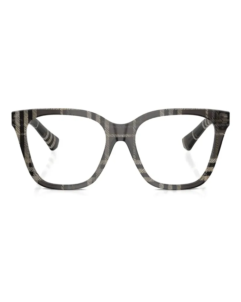 Burberry Karierte Brille - Schwarz Schwarz