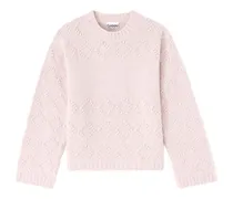 Texturierter Pullover - Rosa