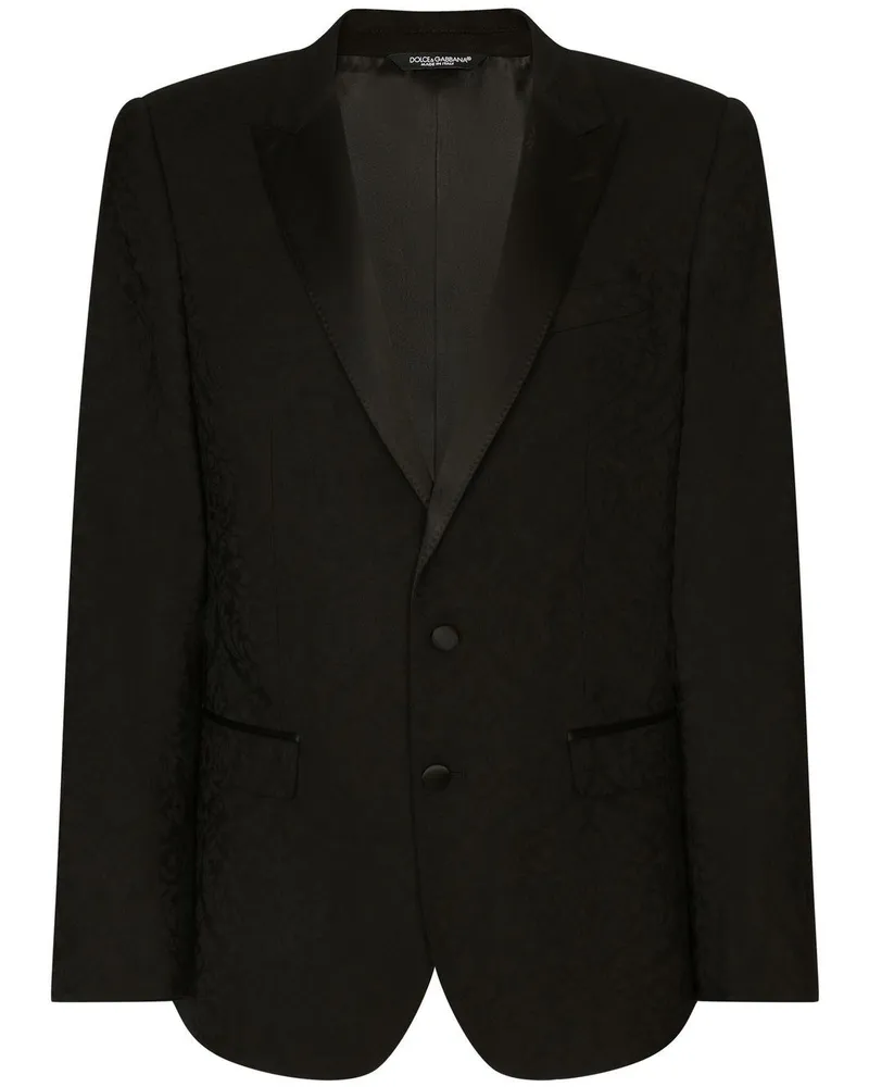 Dolce & Gabbana Martini-Fit-Smoking aus Jacquard - Schwarz Schwarz