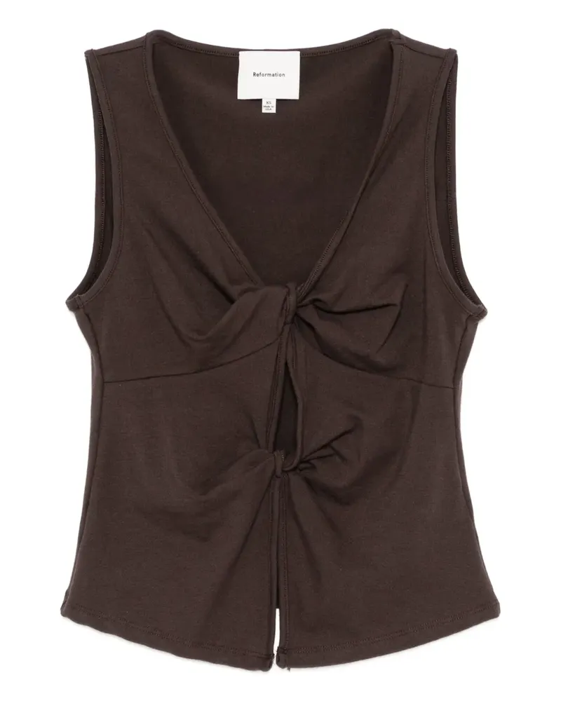 Reformation Tefi Top - Braun Braun