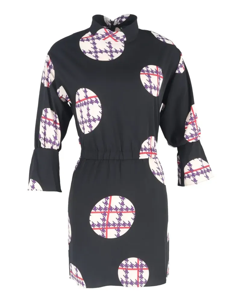 Armani Exchange patterned mini dress - Schwarz Schwarz