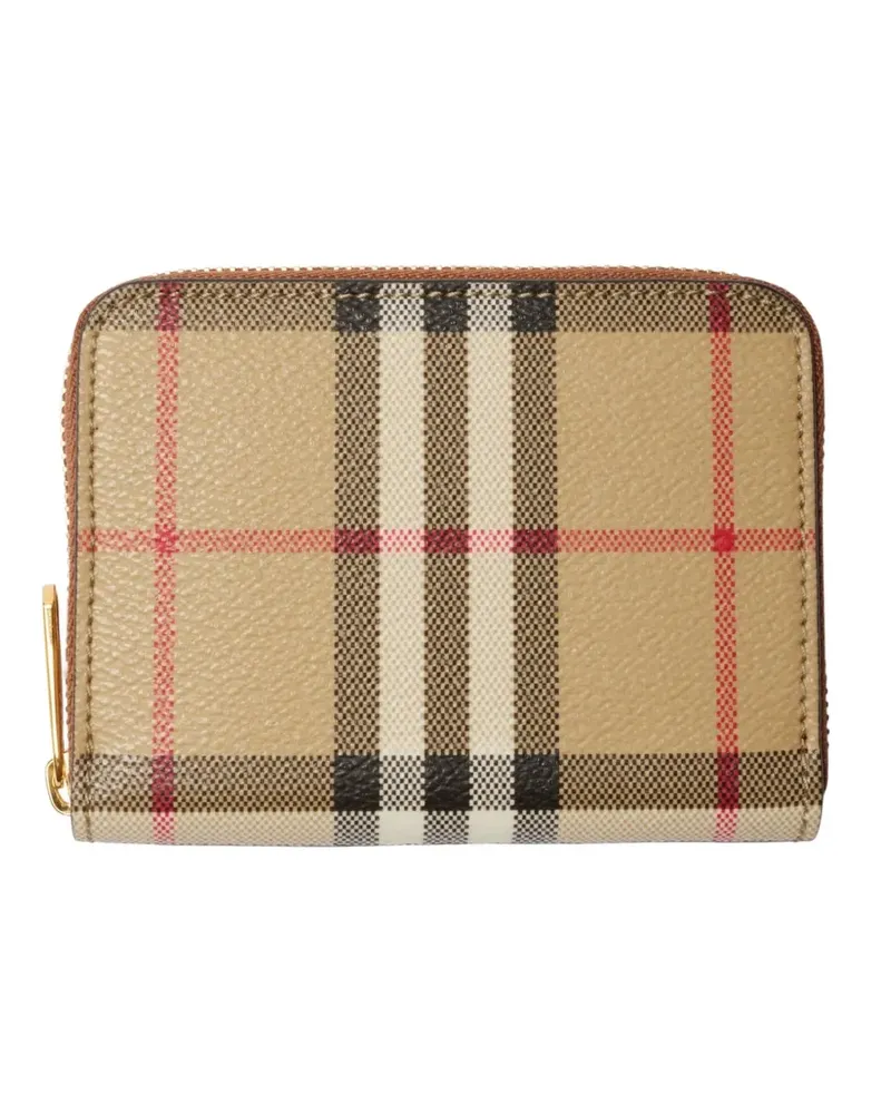 Burberry Portemonnaie mit Karomuster - Nude Nude