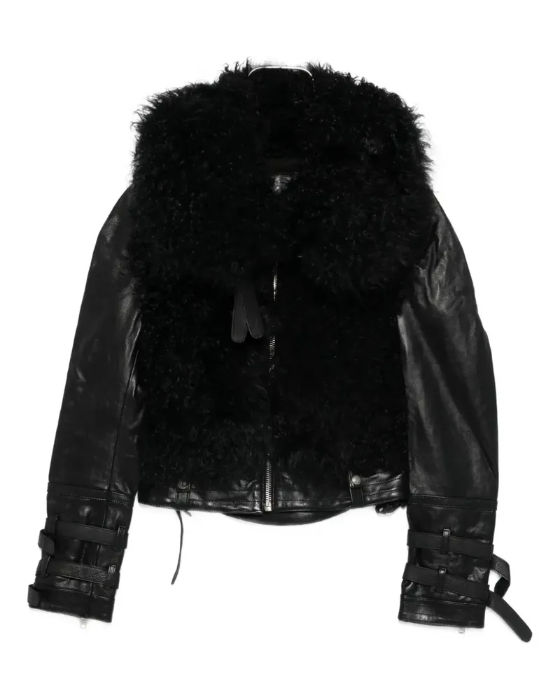 R13 Jacke aus Faux Fur - Schwarz Schwarz
