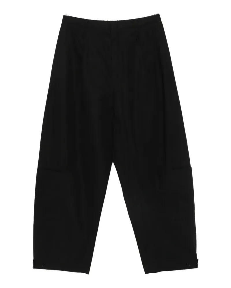 AMOMENTO pleated cargo pants - Schwarz Schwarz