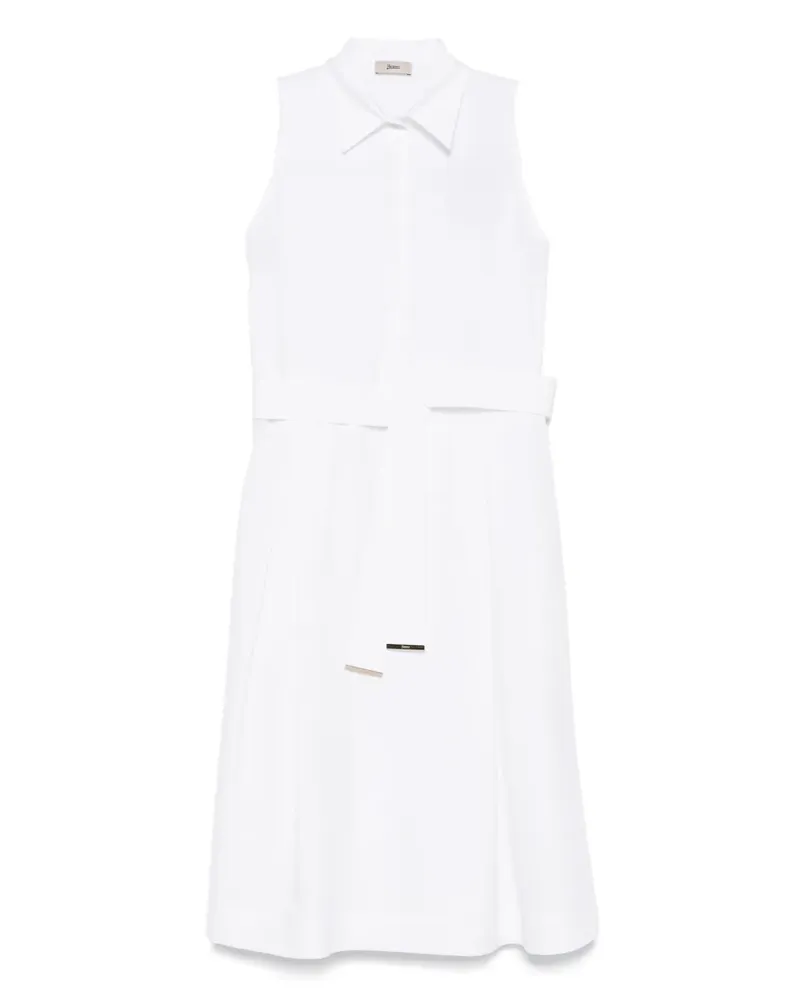 Herno Midikleid mit Gürtel - Weiß Weiß