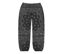 Jogginghose mit Bandana-Print - Schwarz