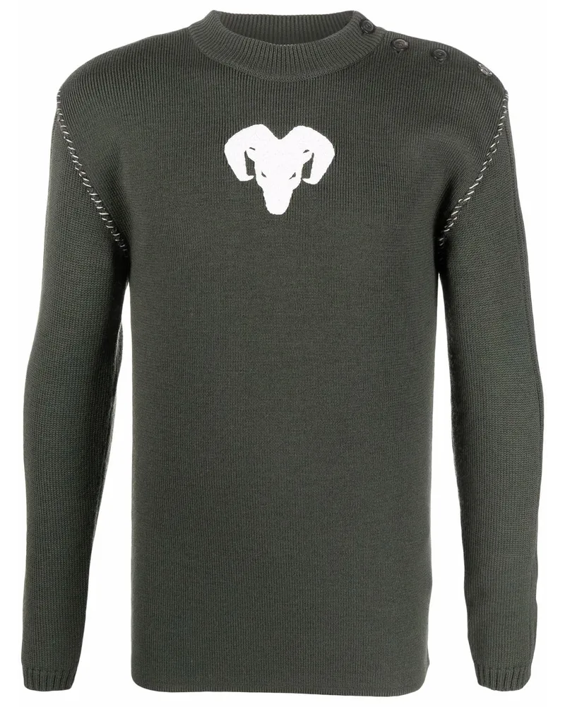 Maison Margiela Gestrickter Bull Pullover - Grün Grün