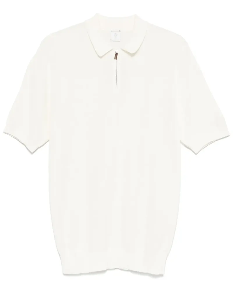 Eleventy Klassisches Poloshirt - Weiß Weiß