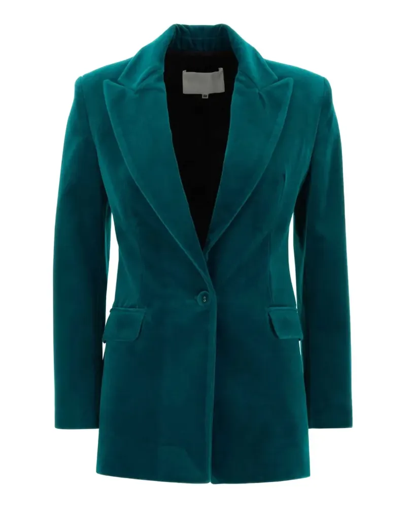 COSTARELLOS velvet single-breasted blazer - Blau Blau
