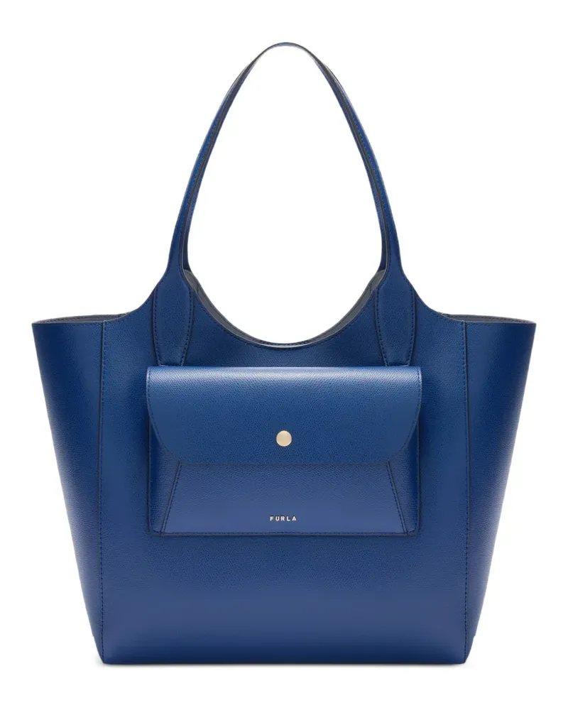 Furla Lea M Tote Bag mit Klappe - Blau Blau