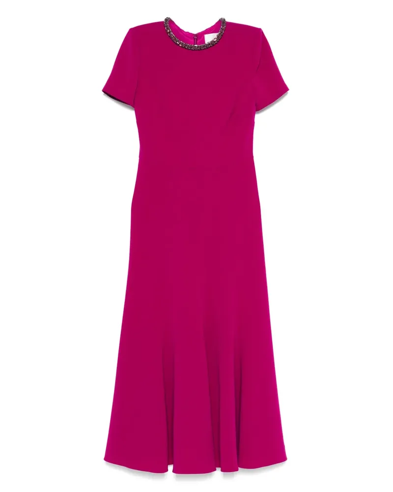Roland Mouret Midikleid mit Kragenverzierung - Rosa Rosa