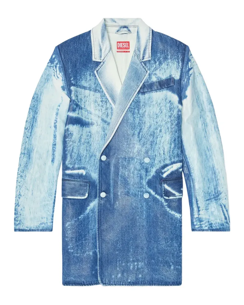 Diesel Doppelreihiger Mantel - Blau Blau