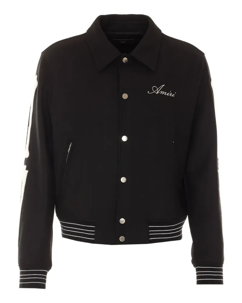 Amiri Bestickte Bomberjacke - Schwarz Schwarz