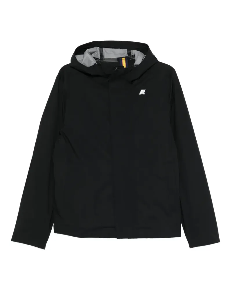 K-Way Jacko Kapuzenjacke mit Logo - Schwarz Schwarz