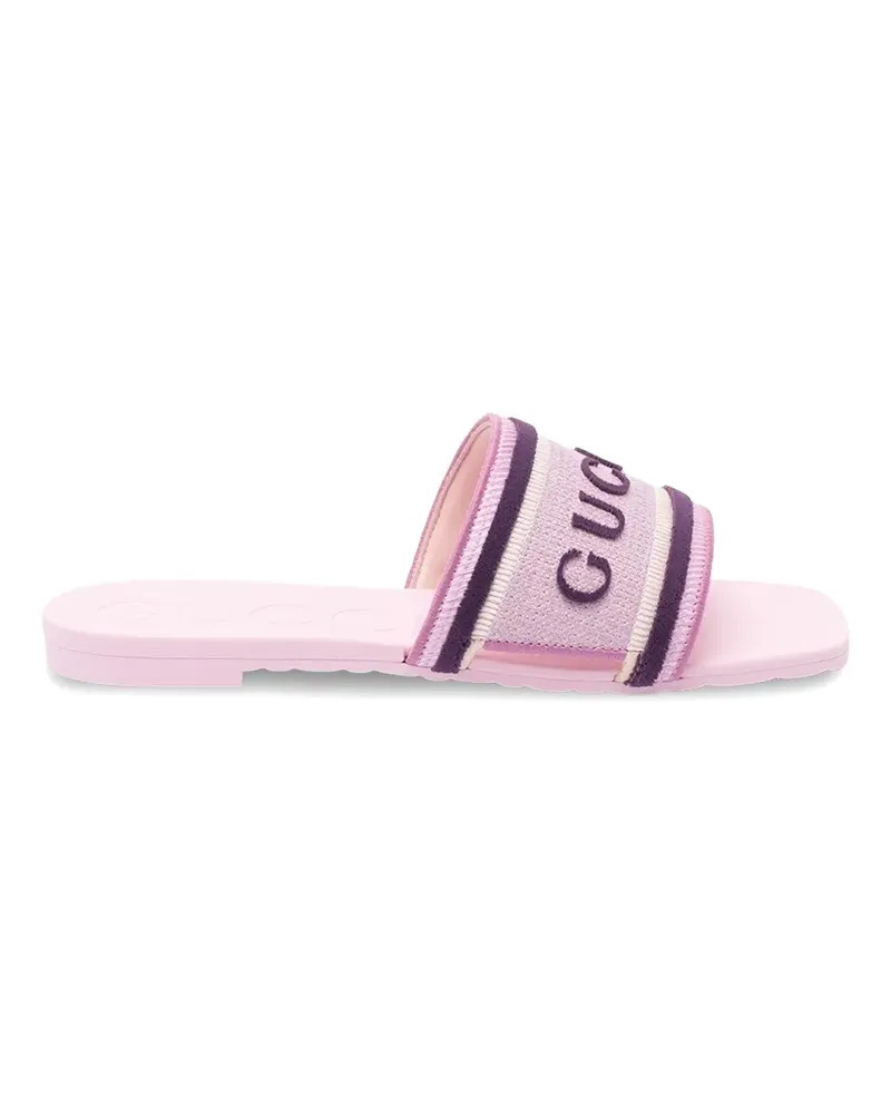 Gucci logo strap slippers - Rosa Rosa