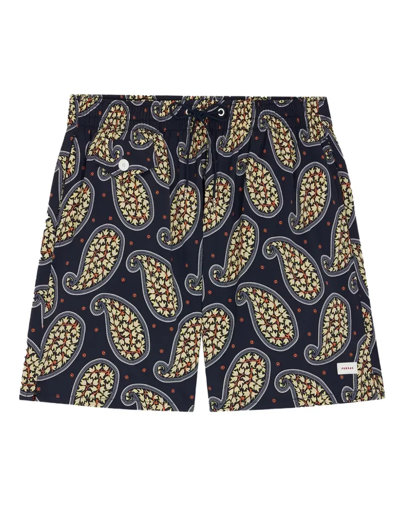 FURSAC Badeshorts mit Paisley-Print - Blau Blau
