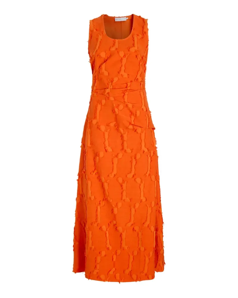 Proenza Schouler Ausgefranstes Violeta Jacquard-Maxikleid - Orange Orange