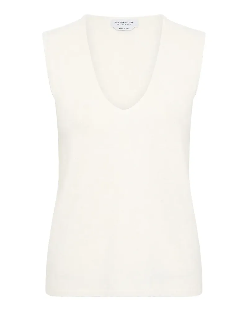 Gabriela Hearst Scion V-neck vest - Weiß Weiß