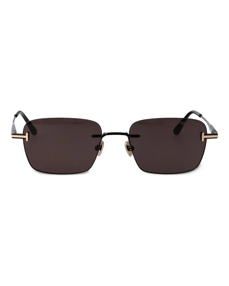 Tom Ford Jake Sonnenbrille mit eckigem Gestell - Schwarz Schwarz