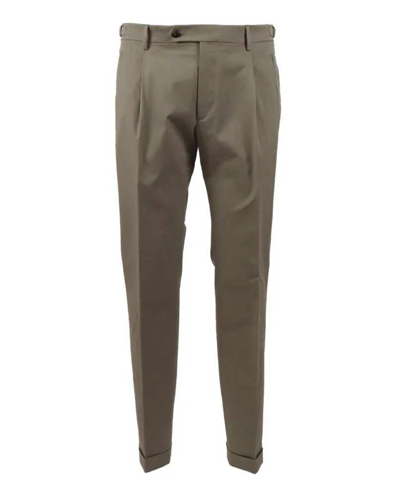 Berwich Retrolong pleated trousers - Grün Grün