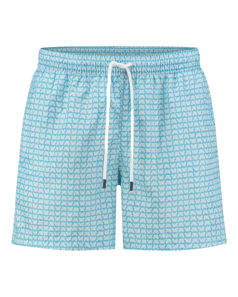 Fedeli Gemusterte Badeshorts - Blau Blau