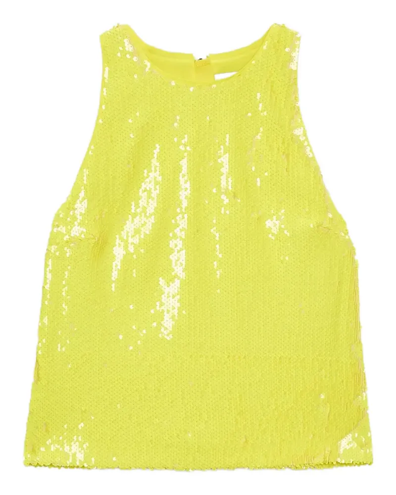 MSGM Oberteil mit Pailletten - Gelb Gelb