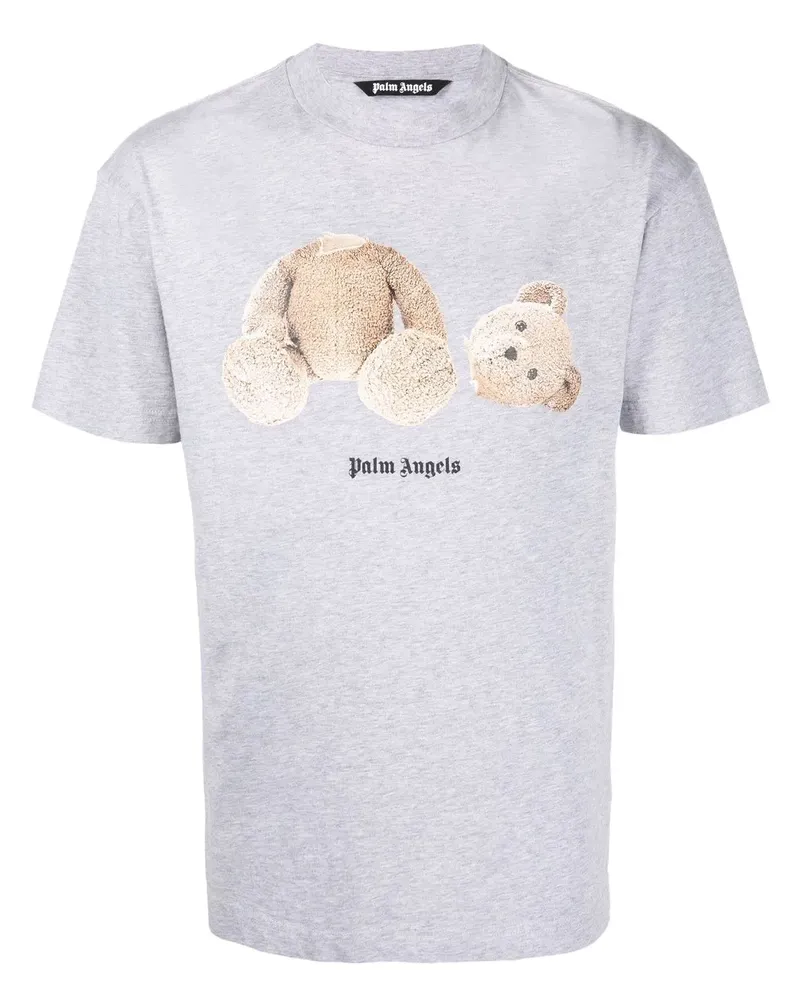 Palm Angels T-Shirt mit Teddy-Motiv - Grau Grau