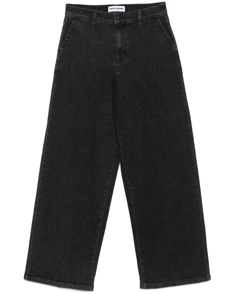 DKNY Weite High-Rise-Jeans - Schwarz Schwarz