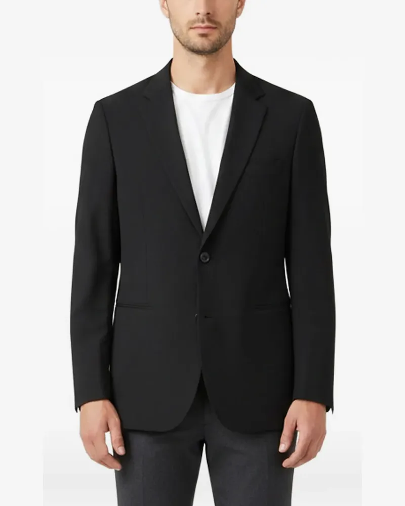HUGO BOSS single-breasted wool blazer - Schwarz Schwarz
