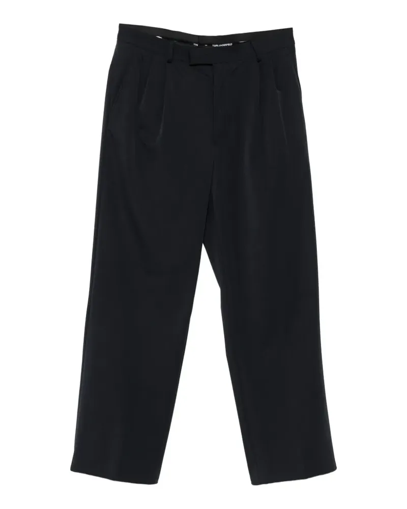 Karl Lagerfeld Wide-Leg-Hose mit Bundfalten - Blau Blau